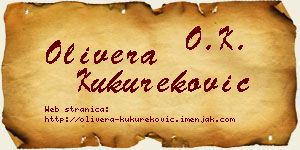 Olivera Kukureković vizit kartica